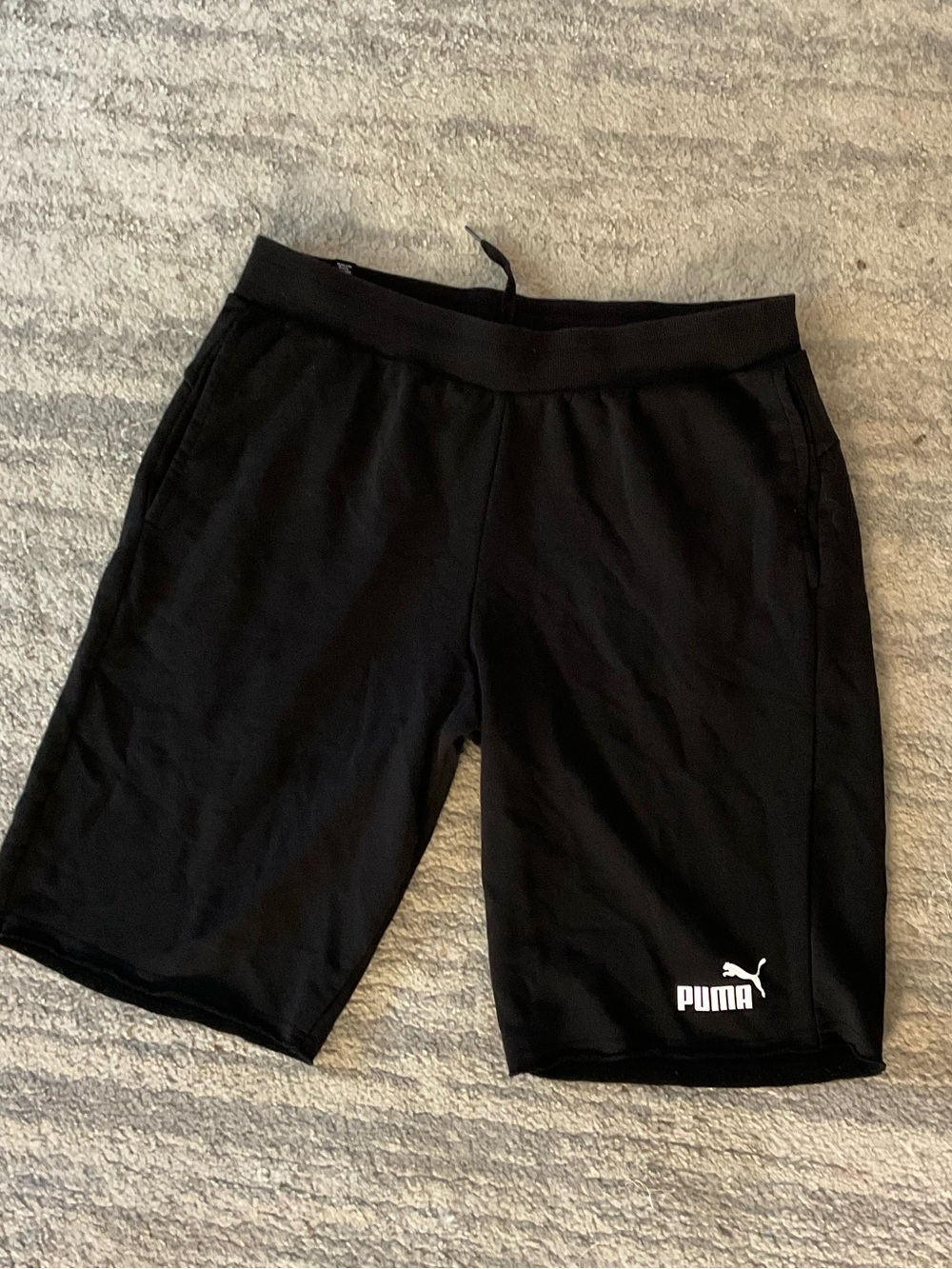 Puma Black Athletic Training Shorts with Logo